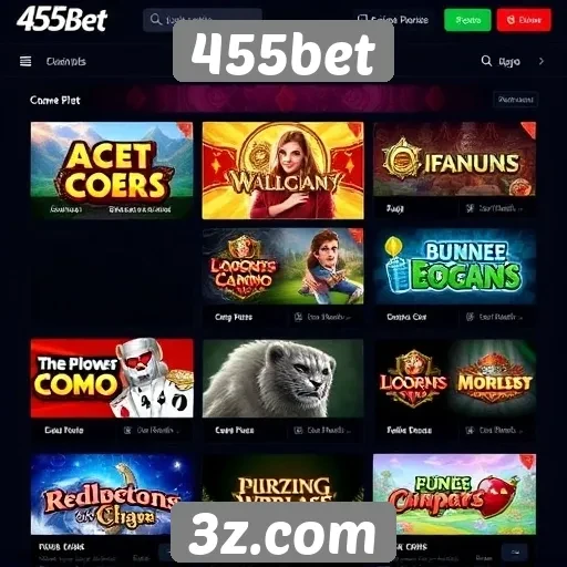 Jogos populares disponíveis na plataforma 455bet